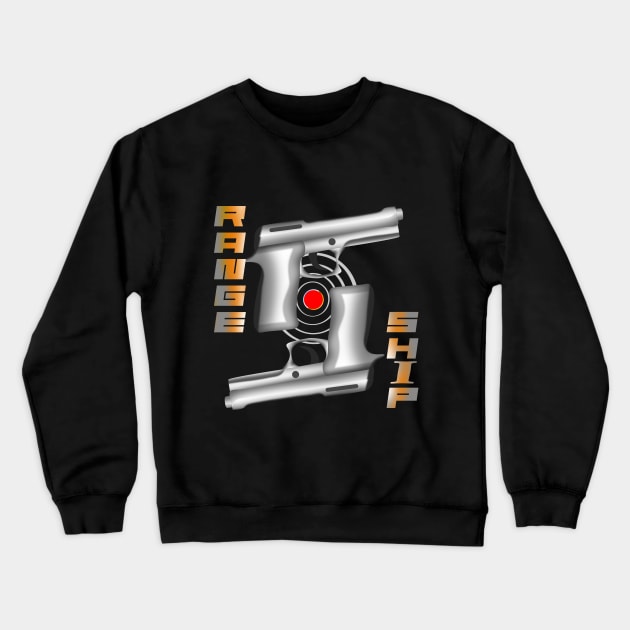 Shooting range with friends, two guns Crewneck Sweatshirt by AdishPr